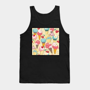 Sprinkles and red cherries on a yellow background. © 2020 Claudia Böttcher | www.colorofmagic.design Tank Top